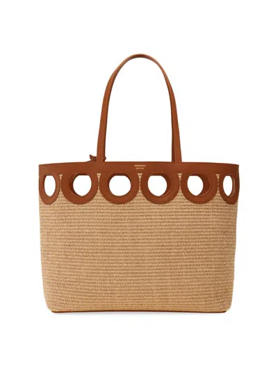 Ferragamo Women's Raffia & Leather Tote Bag In Brown
