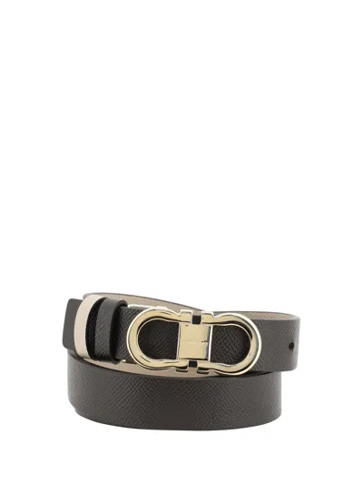 Ferragamo Women Reversible Belt In Brown