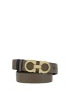 Ferragamo Reversible Belt In Brown