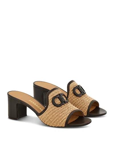 Ferragamo Women's Rexy 55 Slide Sandals In Neutral