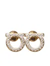 Ferragamo Women Rhinestones Gancini Earrings By