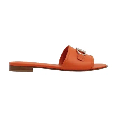 Ferragamo Women's Rhodes Slide Sandals In Orange In Multi