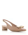 Ferragamo Women's Rivada Slingback Pumps In Brown