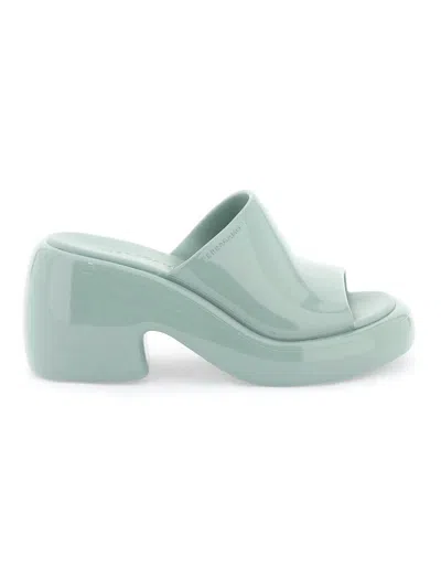 Ferragamo 55mm Open-toe Mules In Green
