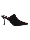 Ferragamo Ladies Black Graphic Insert Sophye Mules In Black