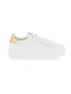 Ferragamo Woman Wedge Sneaker In White