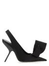 Ferragamo Asymmetrical Bow Sandal In Black