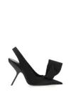Ferragamo Asymmetrical Bow Sandal In Black