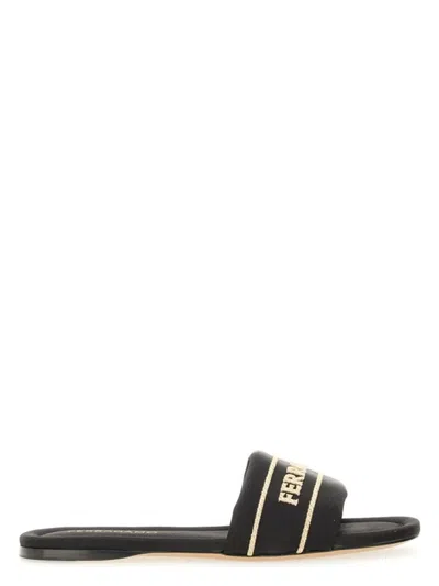 Ferragamo Women's Satin Mules With Logo