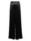 Ferragamo Women's Satin Wide Leg Trousers In Black