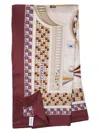 Ferragamo Modern Geometric Pattern Scarves In Bordeaux