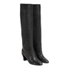 Ferragamo Women's Sculptural Heel Knee-high Boots In Black In Black