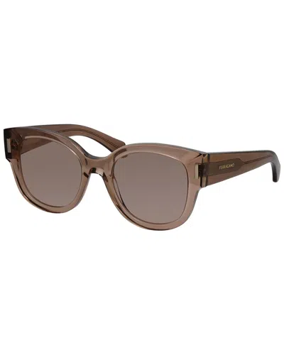 Ferragamo Women's Sf 2007s 51mm Sunglasses In Brown