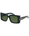 Ferragamo Green Square Ladies Sunglasses Sf2032s 302 55 In Green