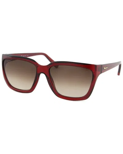 Ferragamo Women's Sf1018s 59mm Sunglasses In Red
