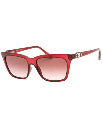 Ferragamo Women's Sf1027s 55mm Sunglasses In Red