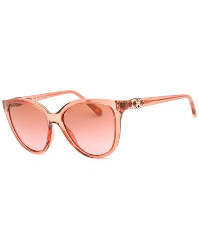 Ferragamo Women's 57mm Pink Sunglasses Sf1056s-838 In Red