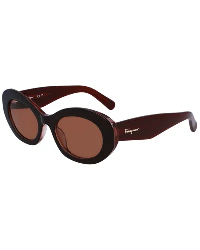 Ferragamo Women's Sf1080s 53mm Sunglasses In Brown