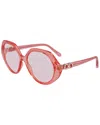 Ferragamo Gancini Geometric Sunglasses, 58mm In Orange