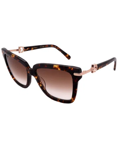 Ferragamo Women's Sf1085s 57mm Sunglasses In Transparent