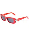 Ferragamo Gancini Evolution 52mm Rectangular Sunglasses In Red