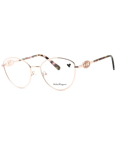 Ferragamo Women's Sf2220r 55mm Optical Frames In Gold