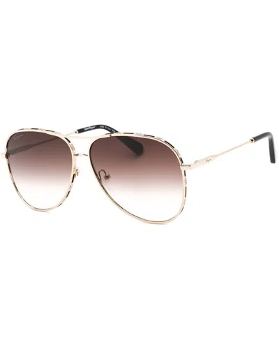Ferragamo Women's Sf268s 62mm Sunglasses In Gold
