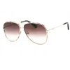 Ferragamo Women's Sf268s Sunglasses In Rose Gold/black / Brown Grey Gradient In Multi