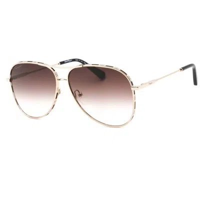 Ferragamo Women's Sf268s Sunglasses In Rose Gold/black / Brown Grey Gradient In Multi
