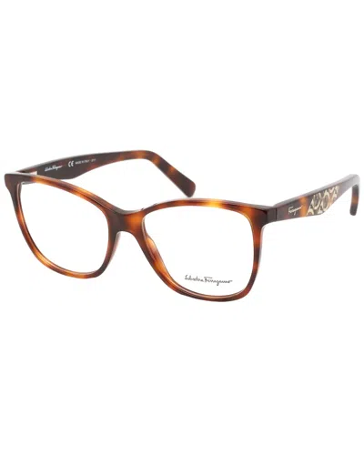 Ferragamo Sf2903 240 Rectangular Eyeglasses 54 Mm In Brown