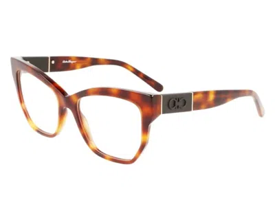 Ferragamo Women's Sf2936 Cat Eye Eyeglasses In Tortoise In Brown