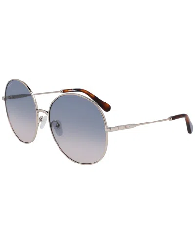 Ferragamo Women's Sf299s 60mm Sunglasses In Gold