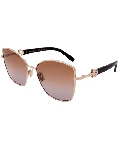 Ferragamo Women's Sf312sr 60mm Sunglasses In Red