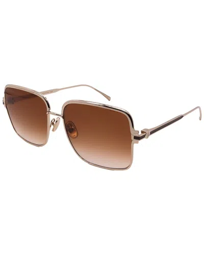 Ferragamo Women's Sf317s 55mm Sunglasses In Gold