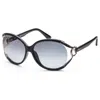 Ferragamo Women's Sf600s Sunglasses In Black / Grey Gradient In Multi