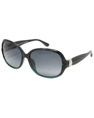 Ferragamo Women's Sf648s 59mm Sunglasses In Gold