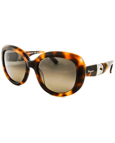 Ferragamo Women's Sf727s 214 Sunglasses In Brown