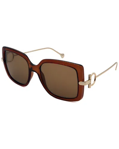 Ferragamo Women's Sf913s 55mm Sunglasses In Brown