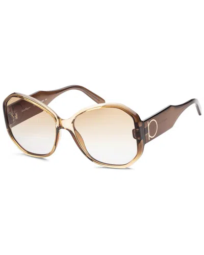 Ferragamo Women's Sf942s 61mm Sunglasses In Brown