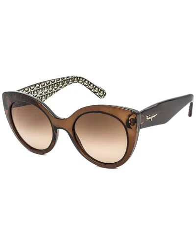 Ferragamo Women's Sf964s 54mm Sunglasses In Brown
