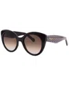 Ferragamo Hrey Gradient Butterfly Ladies Sunglasses Sf964s 001 54 In Black
