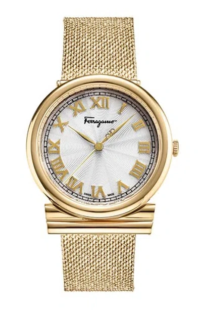 Pre-owned Ferragamo Women's Sfuf00421 Gancino 34mm Quartz Watch