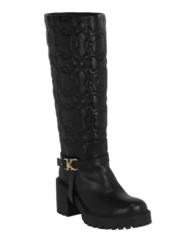Ferragamo Women's Shiran Knee-high Leather Boot In Black