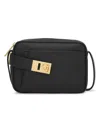 Ferragamo Black Leather Archive Crossbody Bag In Black