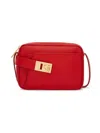 Ferragamo Small Camera Case Leather Crossbody Bag In Red