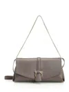 Ferragamo Women Shoulder Bag With Front Flap In Gray