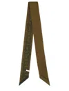 Ferragamo Bandeau In Textured Silk In Green