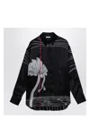 Ferragamo Black Silk Satin Shirt
