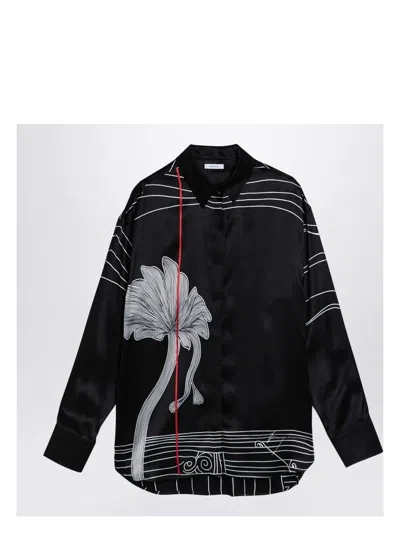 FERRAGAMO WOMEN'S SILK SATIN SHIRT