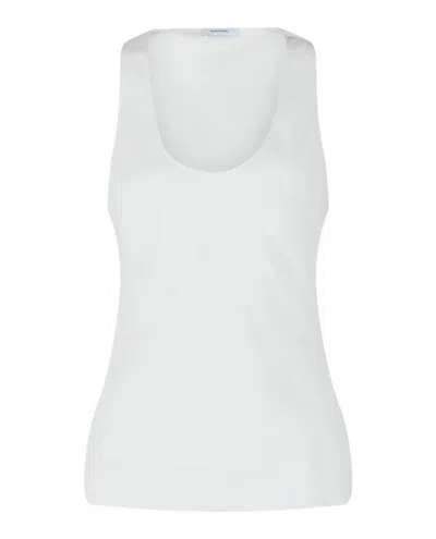 Ferragamo Silk Tank Top In Animal Print